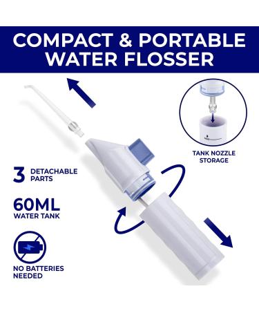 ORAVIX Manual Water Flosser - Tonsil Stone Irrigator for Travel Teeth Cleaning | Soft Floss Remover and Mini Tonsil Cleaner - Orali - Buy Online on GoSupps.com
