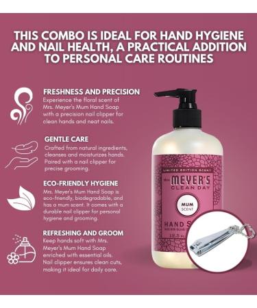 GROVE Clean Day Organic Mum Scent Liquid Hand Soap 12.5 oz Bundle with Nail Clipper - Gentle Hand Soap with Essential Oils & Aloe Vera - (2 Items) - Buy Online on GoSupps.com