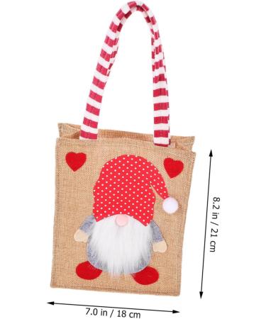 jojofuny Christmas Bag Bags Hand Bags Burlap Tote Bags Party Supply Vintage Container Shopping 1 count (Pack of 1) Picture 3 - Buy Online on GoSupps.com