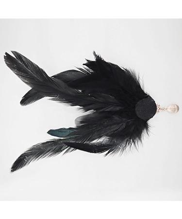 amangul 2in1 Women Feather Rhinestones Hair Hoop&Hairpin Halloween Cosplay Hairband Medieval Style Feather Shape Headbands(B) - Buy Online on GoSupps.com