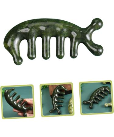 Beavorty 3-Piece Jade Scalp Massager & Hand Massage Comb Set - Creative 3D Leather Massage Tools 11.50x1.50cm - International Shipping Available - Buy Online on GoSupps.com