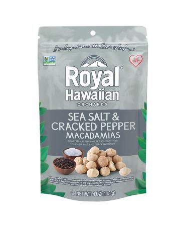 Royal Hawaiian Orchards Sea Salt & Cracked Pepper Macadamia Nuts, 4 Oz