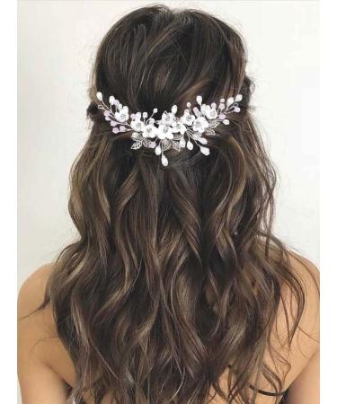 Vatocu Flower Bridal Hair Vine - Crystal Leaf Hair Accessories & Headpiece for Women - Buy Online on GoSupps.com