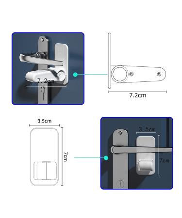 Childproof Door Lever Lock - 2 Pack | Baby, Toddler, and Pet Safety | Self-Adhesive, No Screws | for Kitchen Cupboard, Closet, Dresser - Buy Online on GoSupps.com