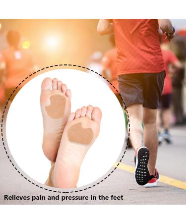 20 Felt Foot Pads for Dancer Callus Relief | Self-Adhesive Forefoot Cushions for Pain Relief | Comfortable Pads for Men & Women (Beige - Buy Online on GoSupps.com
