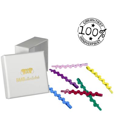 HAARallerliebst Wavy Hair Clips (6 pcs 4.5 cm) | Colorful & Stylish | Box Included - Perfect for Storage - Buy Online on GoSupps.com