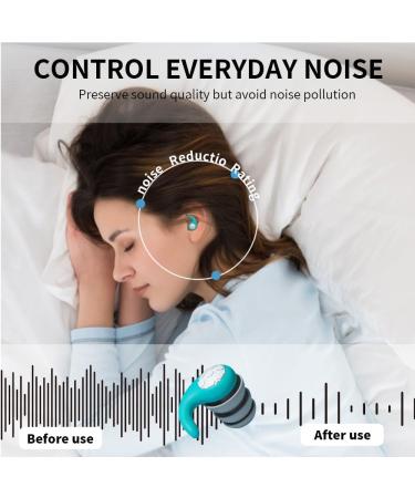 Buy Noise Cancelling Silicone Ear Plugs for Sleeping & Swimming | Soft Waterproof Ear Plugs for Quiet & Comfortable Sleep | Ideal for Ages 12+ - A-green - Buy Online on GoSupps.com