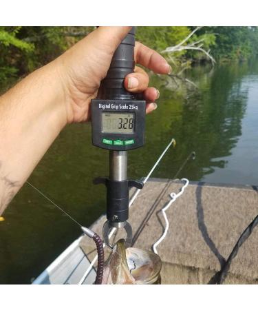 Yogayet Fish Lip Gripper Digital Scale 50lb/25kg Stainless Steel Water-Resistant Grip Tape Measure - Fishing Sale - Buy Online on GoSupps.com