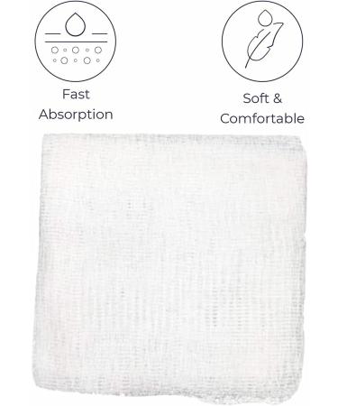Buy Dr. Deutsch Sterile Gauze Pads 2"x2" - 100 Individually Packed 12-Ply Cotton Wound Dressings for First Aid & Home Care | Highly Absorbent & Ideal for International Shipping - Buy Online on GoSupps.com