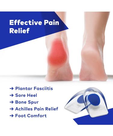 Gel-Dersen Silicone Gel Shoe Inserts for Plantar Fasciitis & Heel Pain Relief | Comfort Pads for Sizes 4.5-8 - Buy Online on GoSupps.com