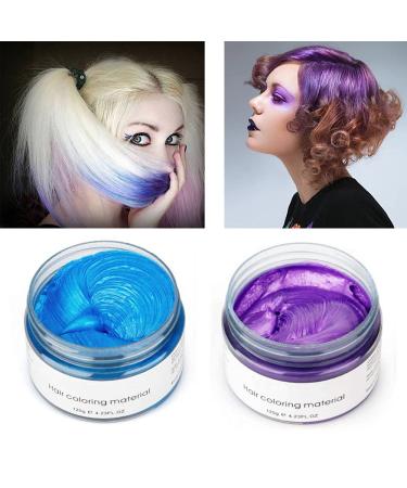 6 Colors Hair Color Wax - Temporary Styling for Parties Cosplay & Halloween | Sliver Blue Purple Gold Green Pink Red - Buy Online on GoSupps.com