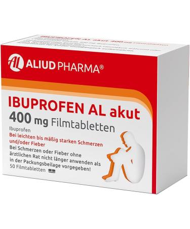 ALIUD PHARMA Ibuprofen AL Acute 400 mg - 50 Film-Coated Tablets for Mild to Moderate Pain & Fever | Fast International Shipping - Buy Online on GoSupps.com