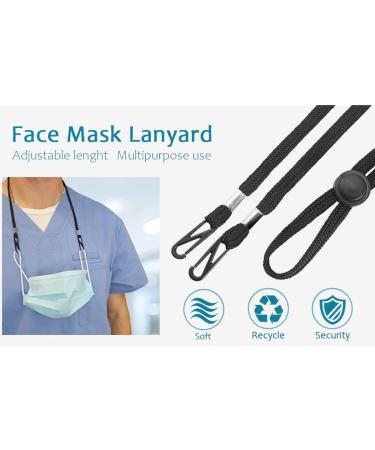 Lasport Lanyard for Mask 8pcs Adjustable Mask Necklace Masks Chain Holder Reuseable Adjustable Length Necklace for Mask Women Men Children Black - Buy Online on GoSupps.com