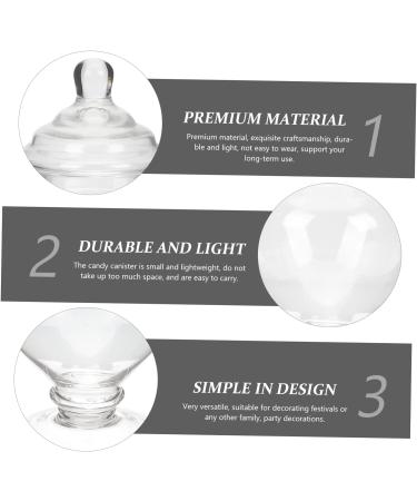 Operitacx Marshmallow Jar Dried Fruit Jar Storage Condiments Containers Coffee Jelly Cookie Jars for Kitchen Decorations Canister Ceremony Elegant Candy Wedding Decor Lid Jewelry Tea Glass 23x18cm Transparent Color - Buy Online on GoSupps.com