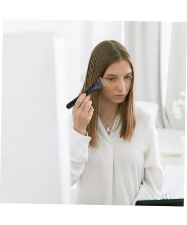 1 Pc 3D Contouring Makeup Brush - Black Foundation Brush with Wooden Handle | International Shipping Available - Buy Online on GoSupps.com
