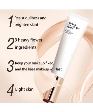 Exquisite silk gauze art base pre-makeup base invisible oil control pore base concealer lazy brightening cream skin is flawless and radiant - Buy Online on GoSupps.com