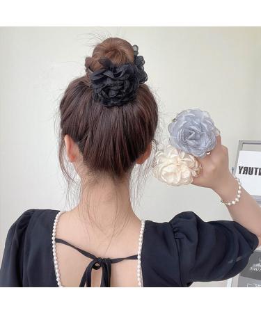 hgnxa Korean Meatball Head Hairpin Clip Head Female Headdress Camellia Elegant Temperament Hair Accessories Gray - Buy Online on GoSupps.com