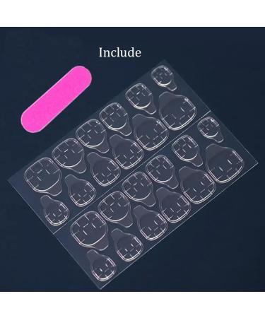 24 Piece Long French Fingernail With 1 Gel And 1 Nail File For Women Family Friends Party Wedding Manicure - Buy Online on GoSupps.com