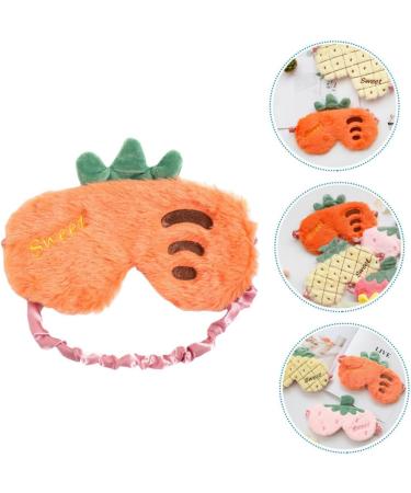 Beavorty Rabbit Carrot Eye Mask - Cute Plush Sleep Blindfold for Students & Travel - Perfect Goodies Bag Stuffer | 1 Count Orange - Buy Online on GoSupps.com