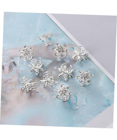 FRCOLOR Pearl Hair Barrettes clips snowflake pin jewels rhinestone barrettes for women stamper gems womens barrettes for Spiral Hairpin Miss bare white Jewelry Kit - Buy Online on GoSupps.com
