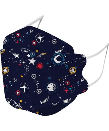 Genetic 10-Pack Kids 3D Fish Shape Cloth Masks - Breathable & Disposable Mouth Protection for Outdoor Use - Buy Online on GoSupps.com