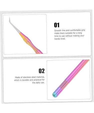 OHPHCALL 5pcs Eyelash Stick Lashes Extension Lift Tools Mini Mascara Lashes Kit Stainless Steel Colorful - Buy Online on GoSupps.com