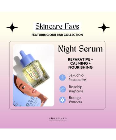 Undefined Beauty R&R Night Serum - OG Formula Face Oil with Bakuchiol & Squalane for Skin Repair & Nourishment - 1oz - Buy Online on GoSupps.com