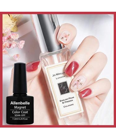 Allenbelle Cat Eye Gel Nail Polish Set - Soak Off Magnetic Gel Polish (Lot of 4pcs 7.3ML/pc) | UV LED Required - Includes Magnet as Gift - Buy Online on GoSupps.com