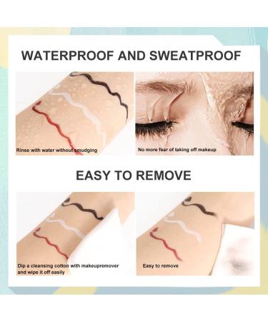 EVPCT 3Pcs Waterproof Colored Eyeliner Set - White Red Black Matte | Long Lasting Liquid Eye Liner Color Set - Pack of 3 | Colorful & Smudge-proof Formula - Buy Online on GoSupps.com