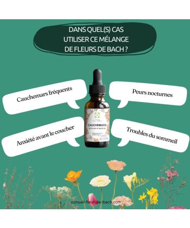  Conseil fleur de Bach Bach Flowers Alcohol-Free Nightmares - Adult and Children - End Nightmares with the Mix- It Helps to Soothe Anxiety Before Going to Bed...30 ml Pack of 2 - Buy Online on GoSupps.com
