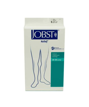 081711399 Jobst Relief Medical Legwear Compression Stocking Knee High Closed Toe Beige 20-30 mmHg Large Full Calf