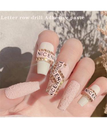 Nail Decor Manicure Charms English Letters Diamond Nail Art Decorations 3D Nail Sticker(4) Style4 - Buy Online on GoSupps.com