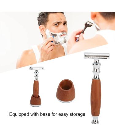 Premium Metal Safety Razor - Double Edge Stainless Steel Hand Razor Kit for Men | Nostalgic Design & Sturdy Stand Included - Buy Online on GoSupps.com