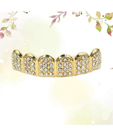 Gold-Plated Diamond Grill Teeth for Men & Women | Punk Toothbrushes - Upper & Underside Face Accessories - Buy Online on GoSupps.com