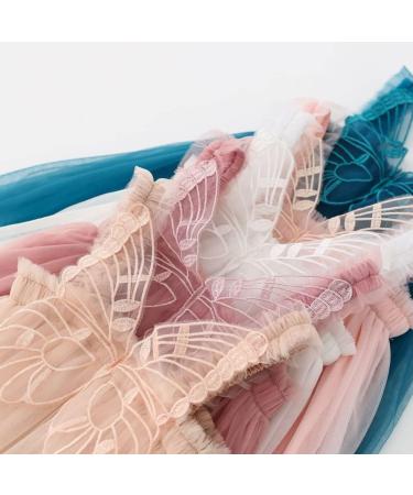 PythJooh Baby Girl Tulle Dress | Sleeveless Butterfly Wings Tutu Princess Dress for Toddler Girls | Daisy Stars Sundress (12-18 Months, Green) | 0-4 Years - Buy Online on GoSupps.com
