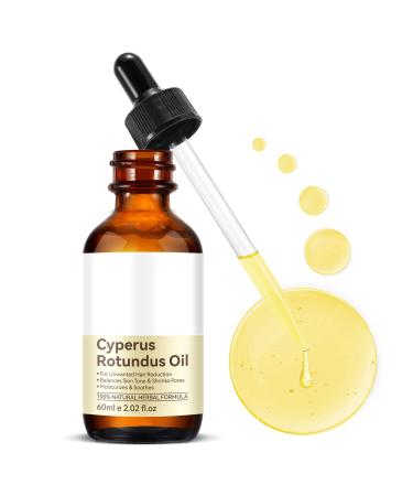 Vawcrn Cyperus Rotundus Oil Natural Cyprus Rotundus for Hair Removal Reducing Body Hair Growth Cyperus Oil Moisturizes & Soothes Skin Suitable for All Skin Types 60ml