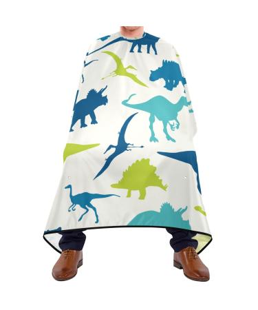 Waterproof Barber Cape -cartoon dino pattern Cheetah Haircut Bib for Men Unisex Hair Cutting Cape(8rp1a)