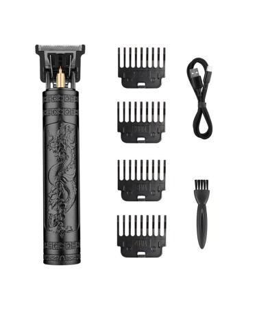 T9 Hair Clipper Electric Clipper Hairdressing USB Electric Three-Speed Speed Adjustment Large-Screen Power Display Metal Shaver(Single Speed D)