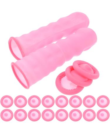 Angoily 100pcs Nitrile Anti-Static Finger Cots Finger Protecting Sleeve Finger Pain Relief Covers Joint Sleeve Household Finger Covers Finger Sleeve Protective Finger Cots Fingers Covers Pink