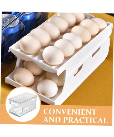 Yardenfun Egg Holder Box Refrigerator Holder Double-layer Capacity Egg Organizer Container Dispenser Kitchen Fridge Egg Storage - Buy Online on GoSupps.com