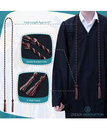 Endea Graduation Single Honor Cord - Maroon/Silver - Durable and Stylish - Buy Online on GoSupps.com