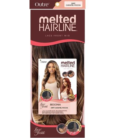Outre Synthetic Melted Hairline HD Lace Front Wig - BEGONIA (DRFF CARAMEL MOCHA) - Premium Quality Synthetic Wig - Buy Online on GoSupps.com