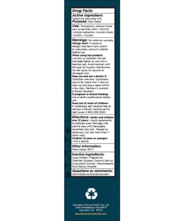 Abundant Natural Health MAG I.C. Spray 100ml - Magnesium for Arthritis Relief & Muscle Pain - Buy Online on GoSupps.com