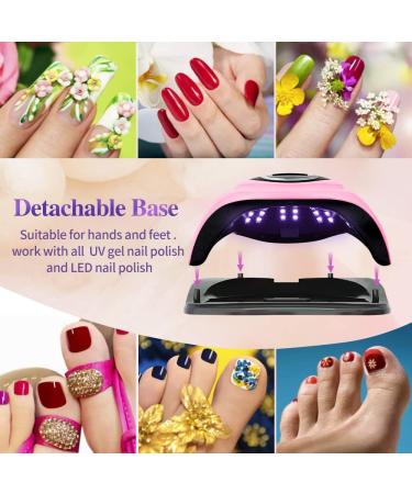 248W UV LED Nail Lamp with 60 LED Beads | 4 Timer Auto Sensor, LCD Touch Screen | Professional UV Light Nail Dryer for Gel Polish | Salon & Home Use - Buy Online on GoSupps.com