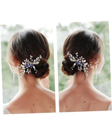 MAGICLULU Artificial Pearl Headdress Rhinestone Hair Accessories Elegant Photo Props Flower Design Hair Comb Bridal Hair Decoration - Buy Online on GoSupps.com