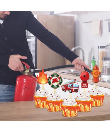 40Pcs Firefighters Cupcake Toppers and Firefighters Themed Cupcake Wrappers Party Supplies for Firefighters Themed Party Birthday Party Baby Shower 20Set Cupcake Decorations - Buy Online on GoSupps.com