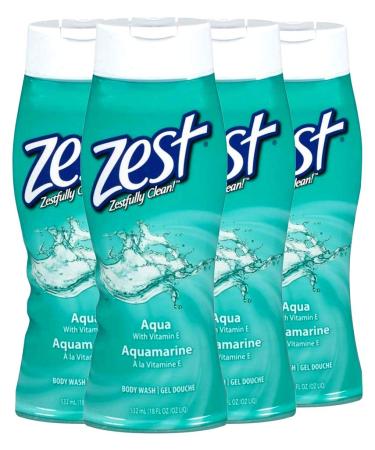 Zest Aqua Body Wash 18 Oz (Pack Of 4)