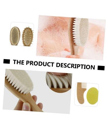 Healifty 4 Pcs Baby Hair Brush Comb Toddler Cleaning Set | Natural Baby Brush Set | Children's Bath & Hair Care Kit - Buy Online on GoSupps.com