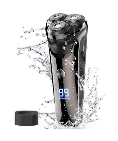 Electric Razor for Men Waterproof Face Grooming Electric Shaver Men Powerful Rotary Male Wet Dry Face Electric Razor Men Rechargeable Beard Shaving