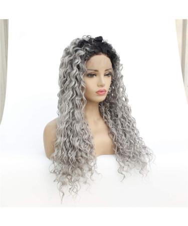 Buy Gradient Gray Lace Front Wig - Long Curly Hair for Women | International Shipping - Buy Online on GoSupps.com